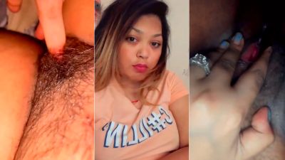 Girl fingers her pussy and records her masturbation video