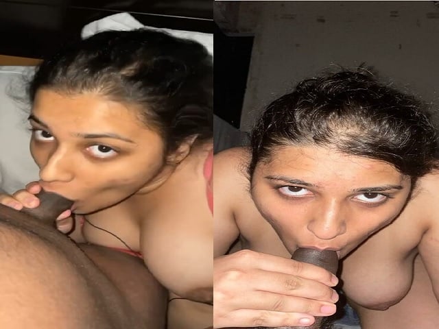 Girlfriend sucks dick like drinking a cool drink