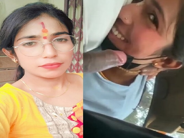 Rajashtani bhabhi blowjob to husband friend in car
