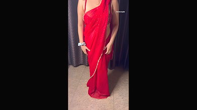 Vovecouple Red Saari Solo Indian Sex MMS Leak