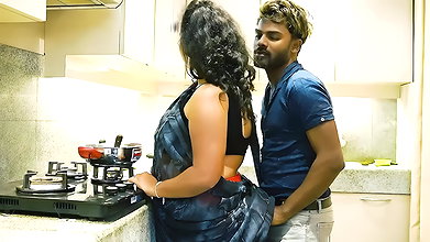 Step mom fucked in kitchen desi chut doggy style HIndi Slang