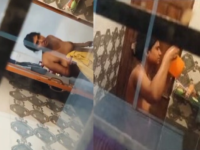 Hot neighbor bhabhi bathing caught on camera viral xxx